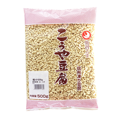 鶴羽二重こうや豆腐1/312極小カット500g - 登喜和冷凍食品株式会社